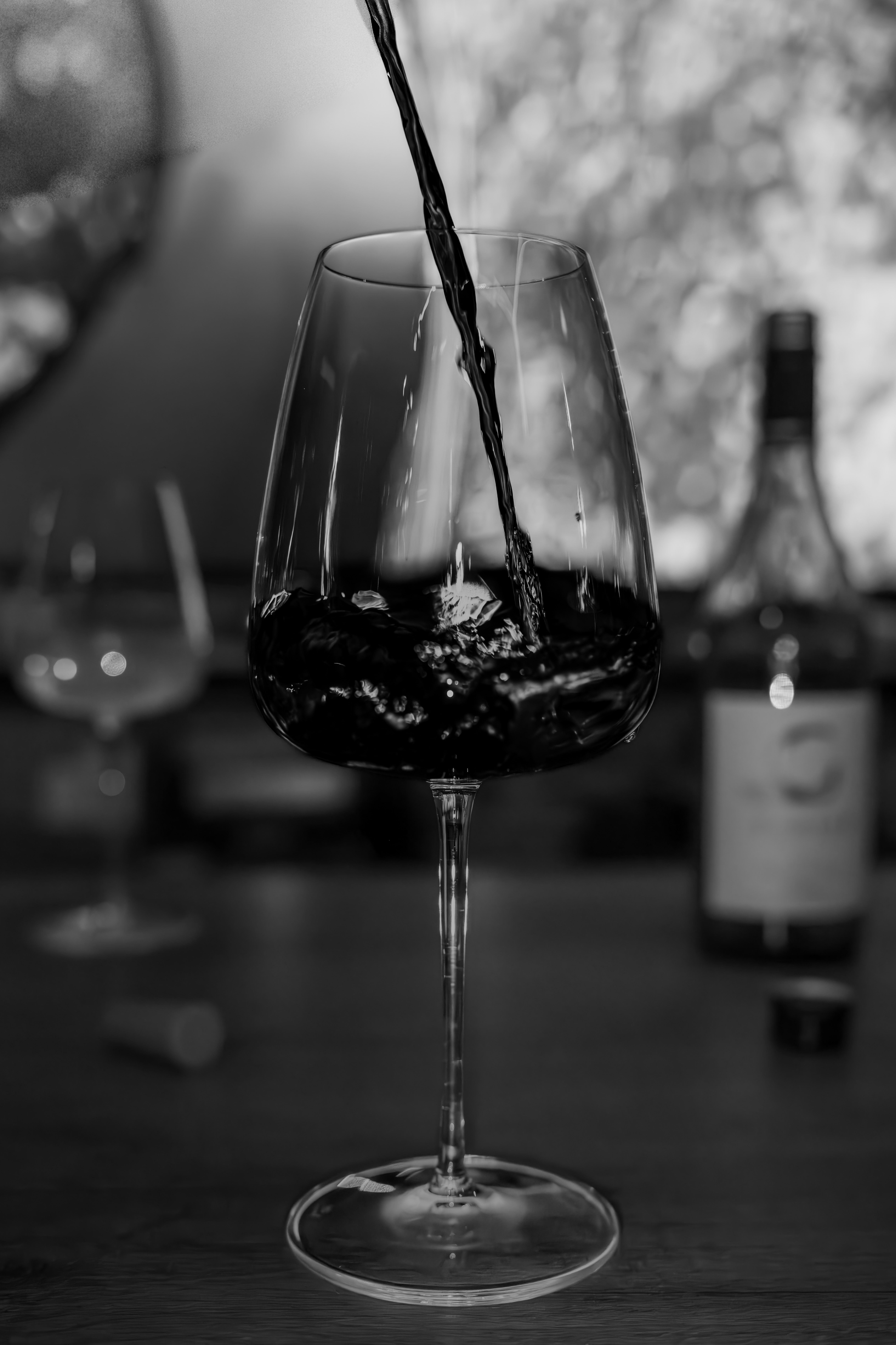 Elegant Black and White Wine Pouring Photography · Free Stock Photo