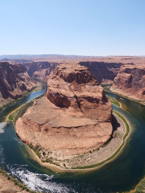 Free Stunning aerial shot of Horseshoe Bend, a natural landmark in Arizona. Stock Photo
