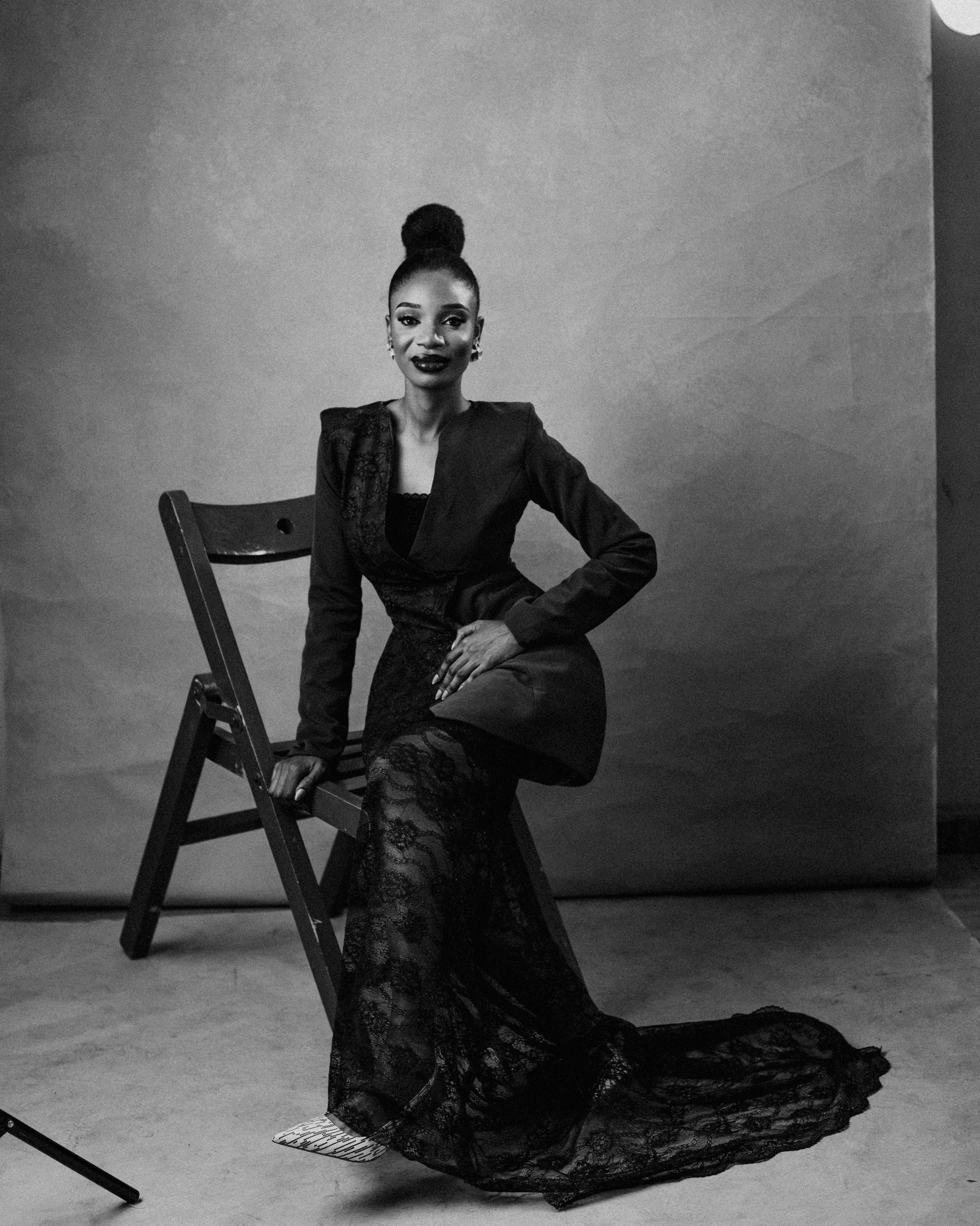 Elegant Black and White Fashion Portrait · Free Stock Photo