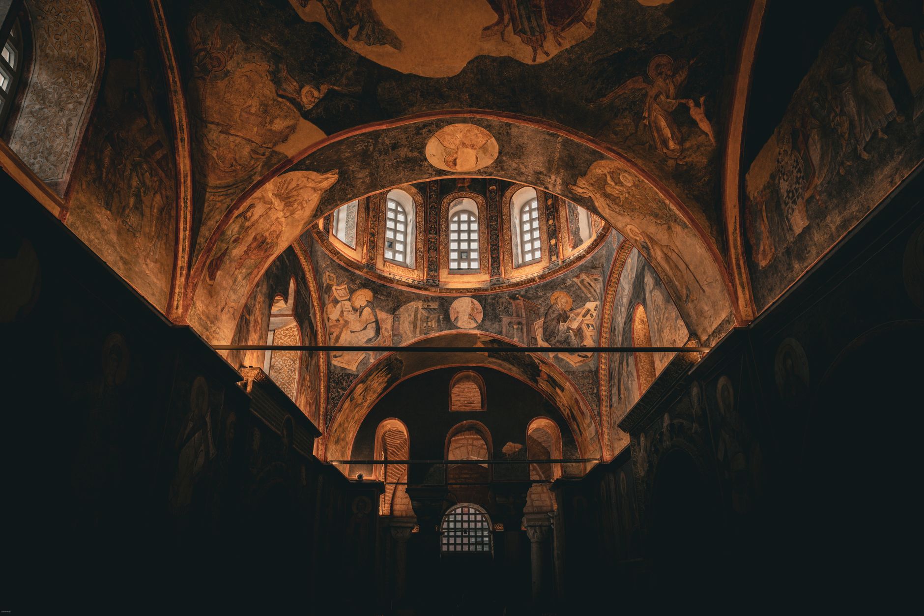 Explore the intricate artwork and architecture inside the historic Kariye Mosque, Istanbul.