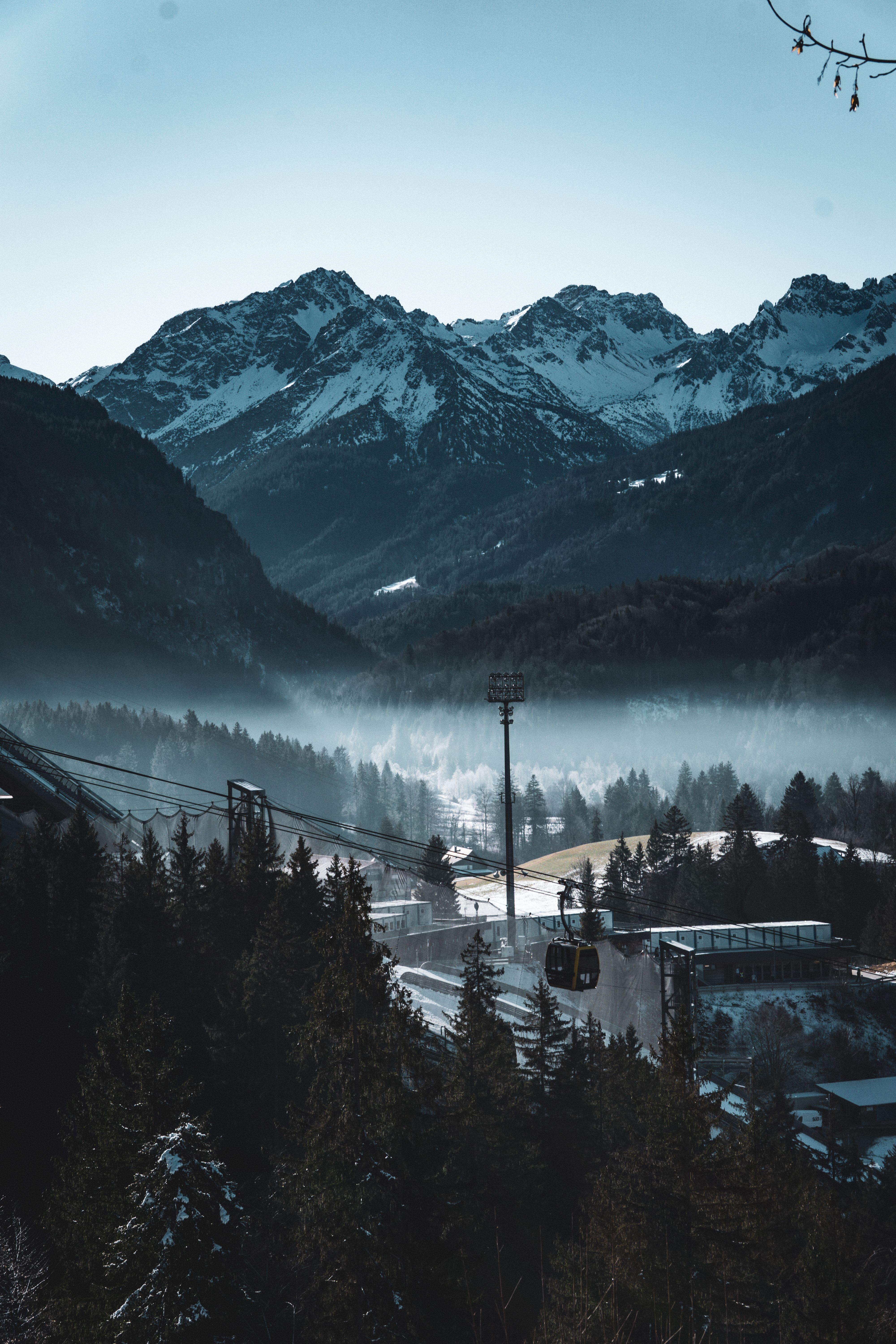 Scenic Winter Landscape with Snowy Mountains · Free Stock Photo