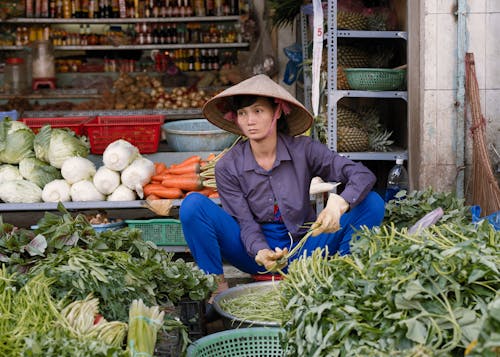 Man Cleaning Vegetables