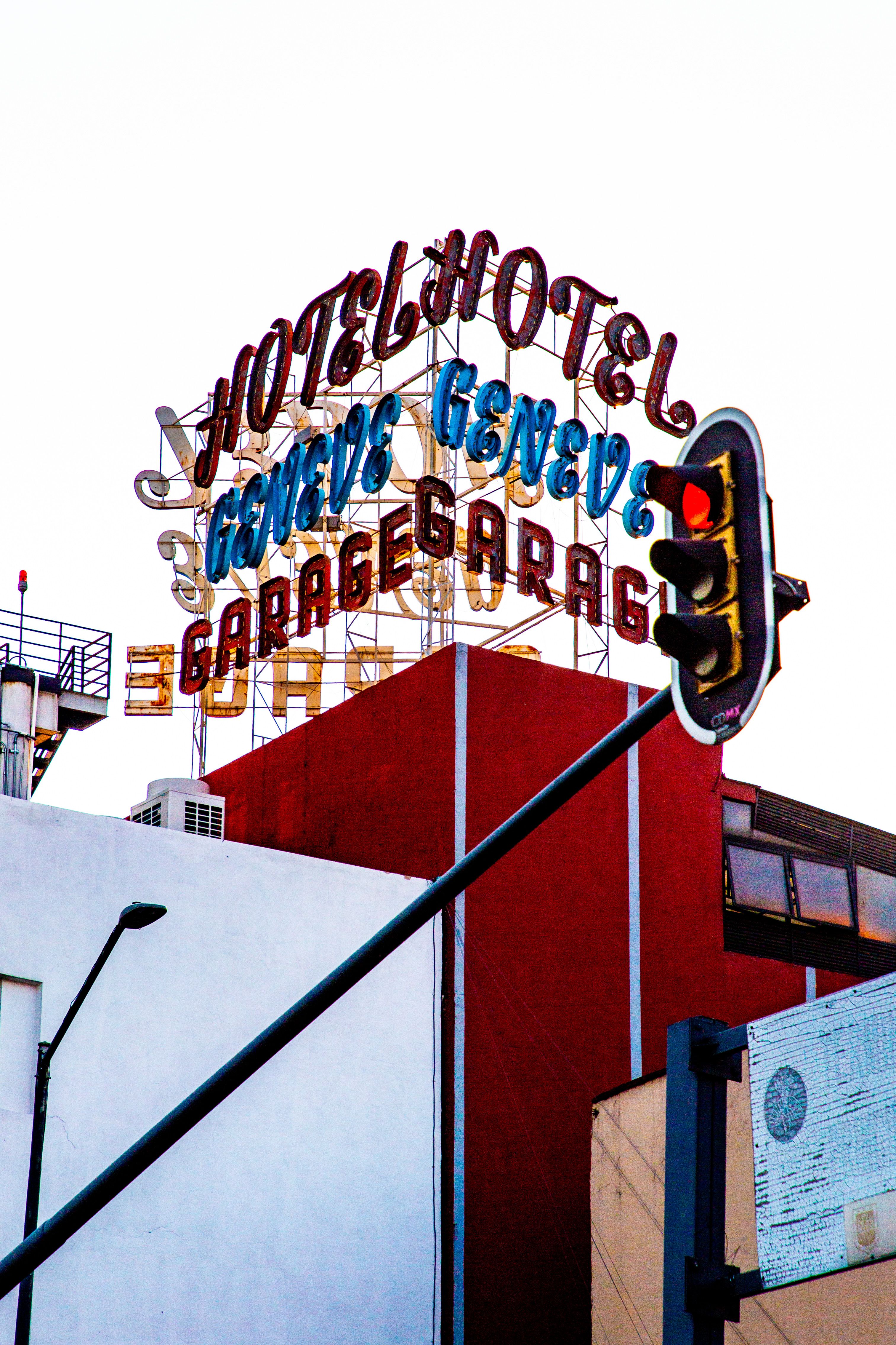 Neon Signage at Urban Hotel Geneva Garage