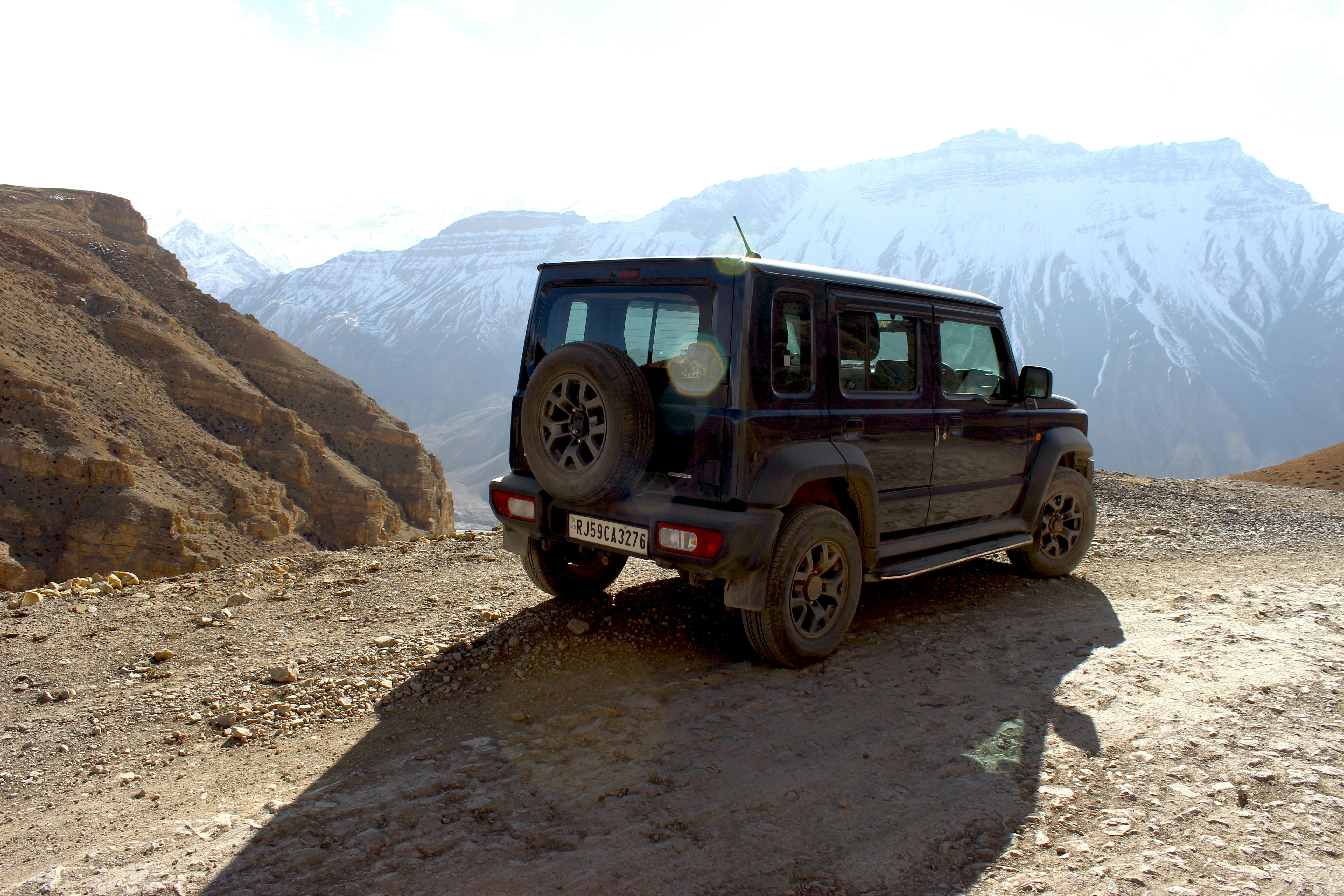 My car on the way near Hikkim