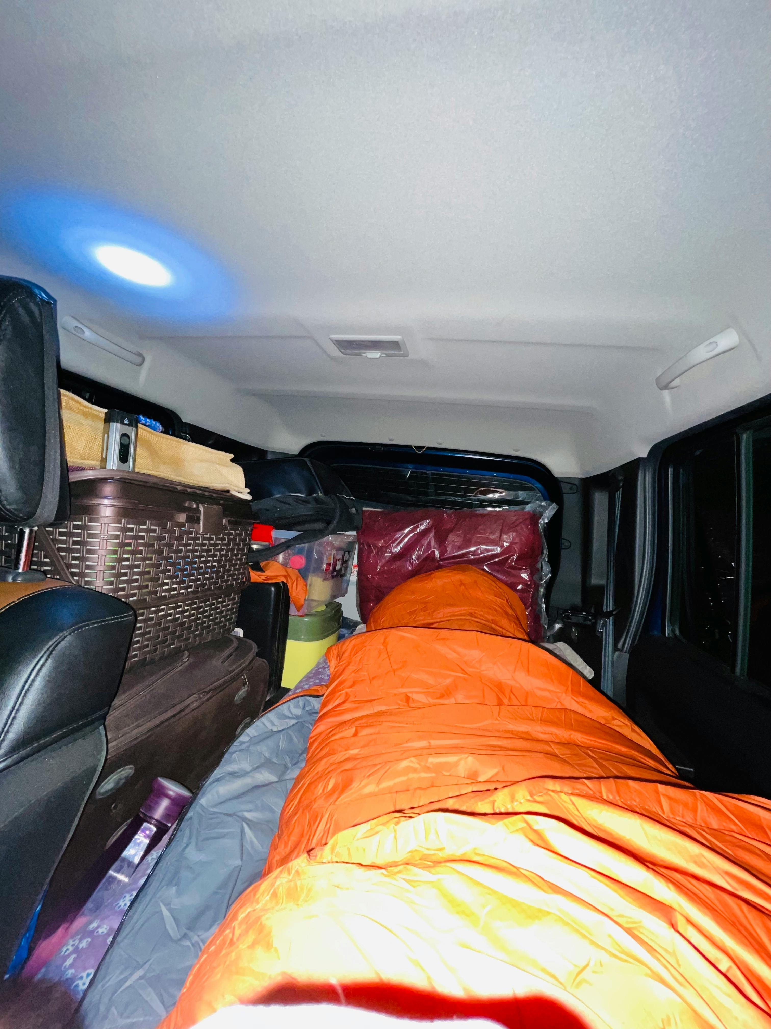 Car Sleeping Setup at Nako Helipad