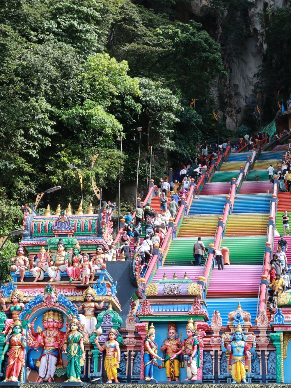 The colourful steps of Batu Caves