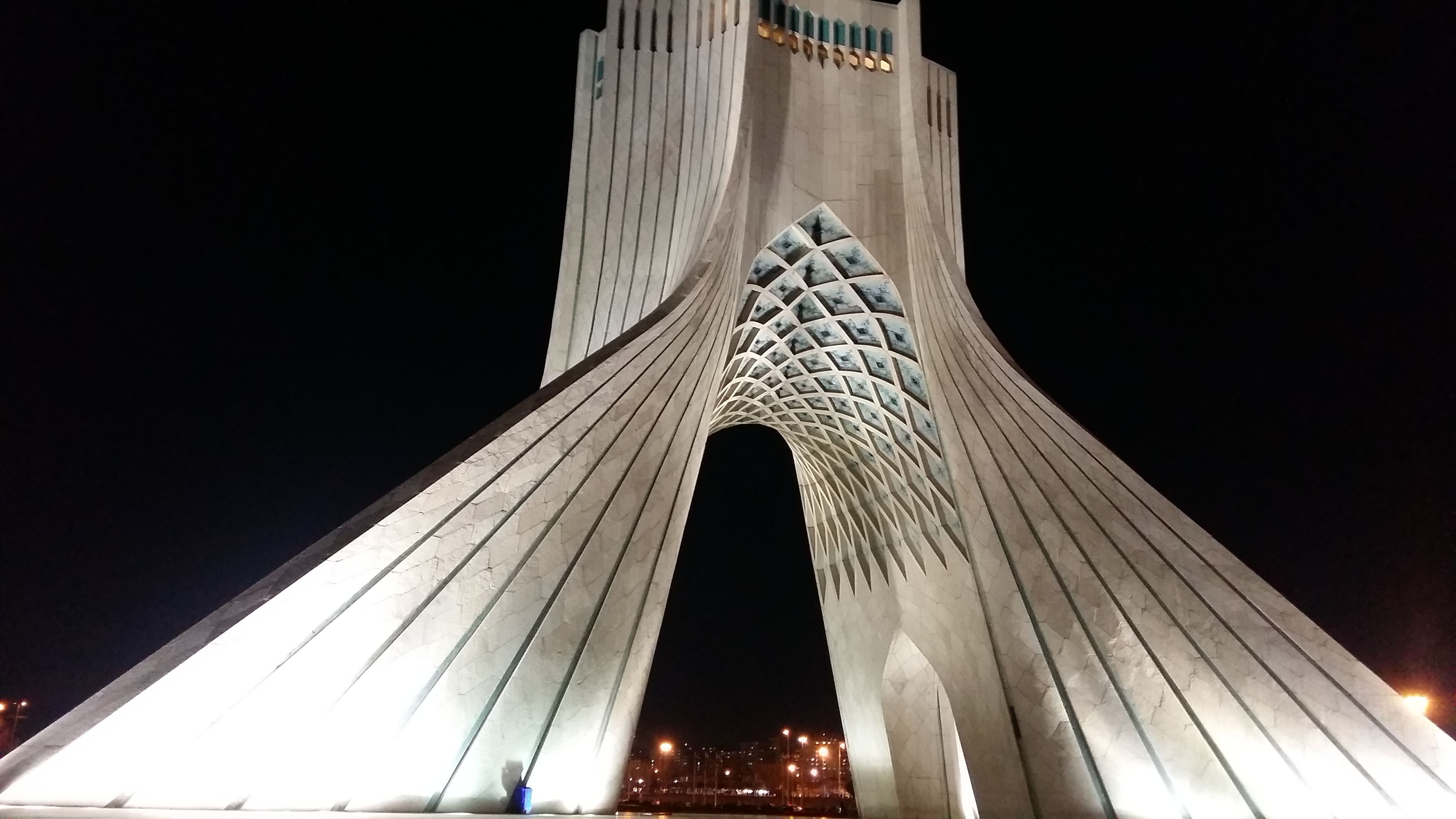 Night View of Azadi Tower in Tehran · Free Stock Photo