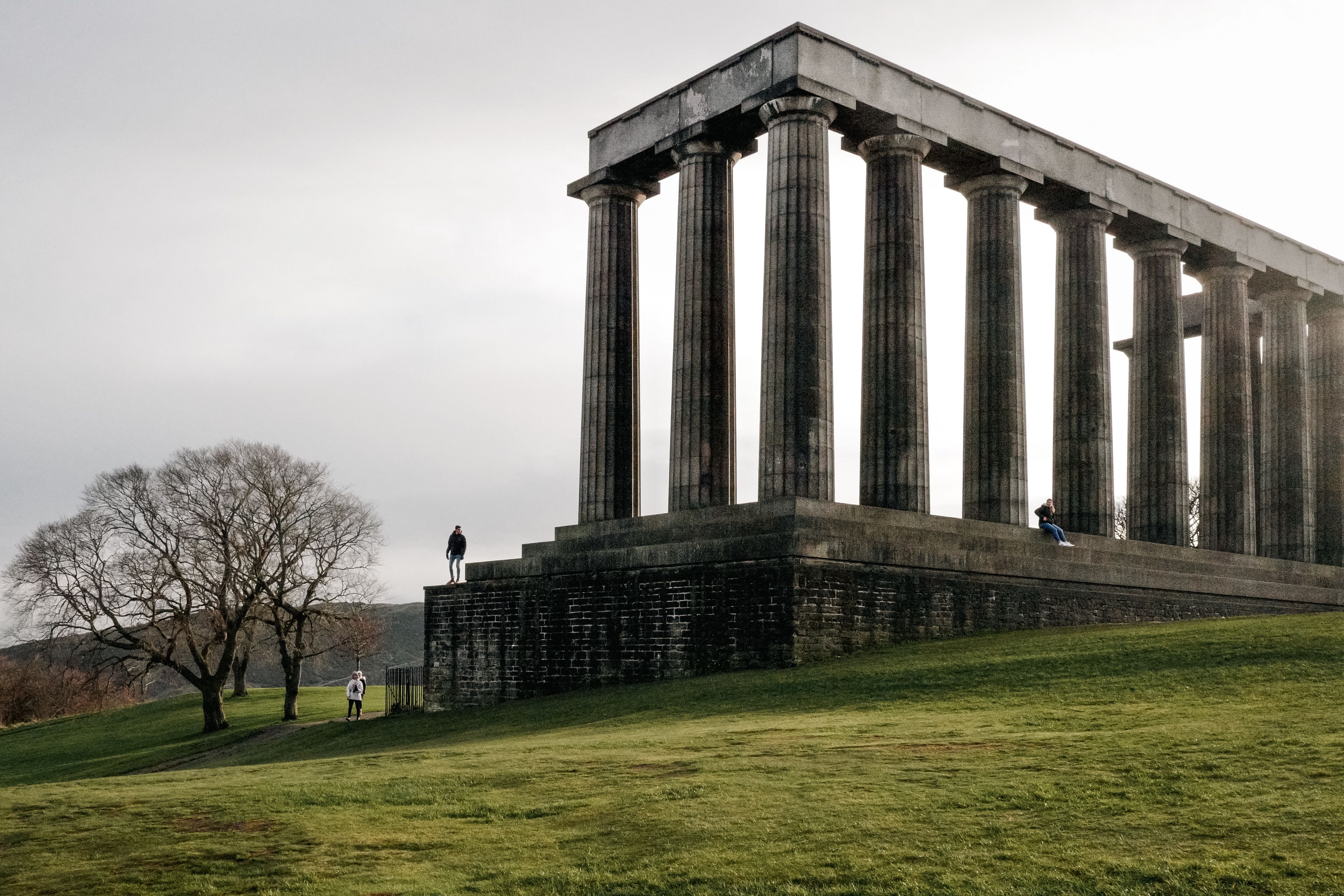 Majestic View of Calton Hill's Greek Columns · Free Stock Photo