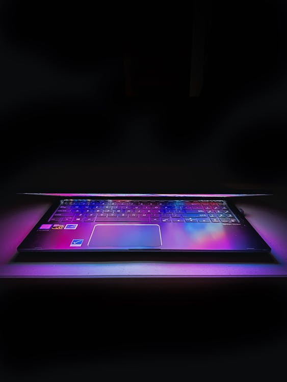 Free stock photo of computer laptop, dark, dark background Stock Photo