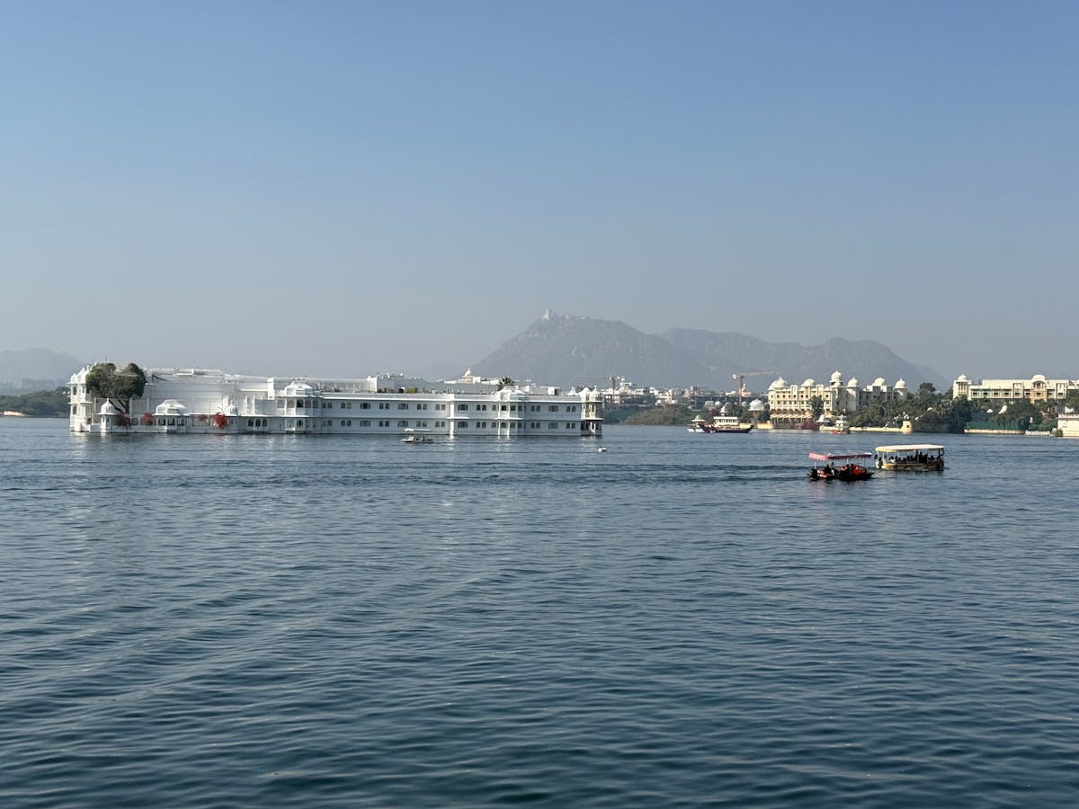 Scenic view of Lake Pichola and Taj Lake Palace, Udaipur