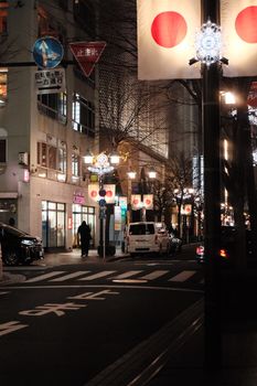 Bezaubernde Szene mit Stadt & Straße – Anime Art