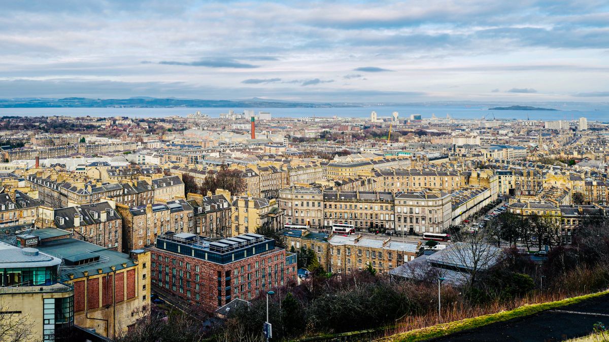 Aerial view of Edinburgh New Town