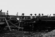 Black and White Dock Workers Loading Cargo