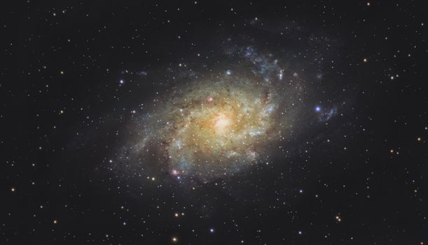 High-resolution image of the Triangulum Galaxy (M33) showcasing its bright core and spiral arms.