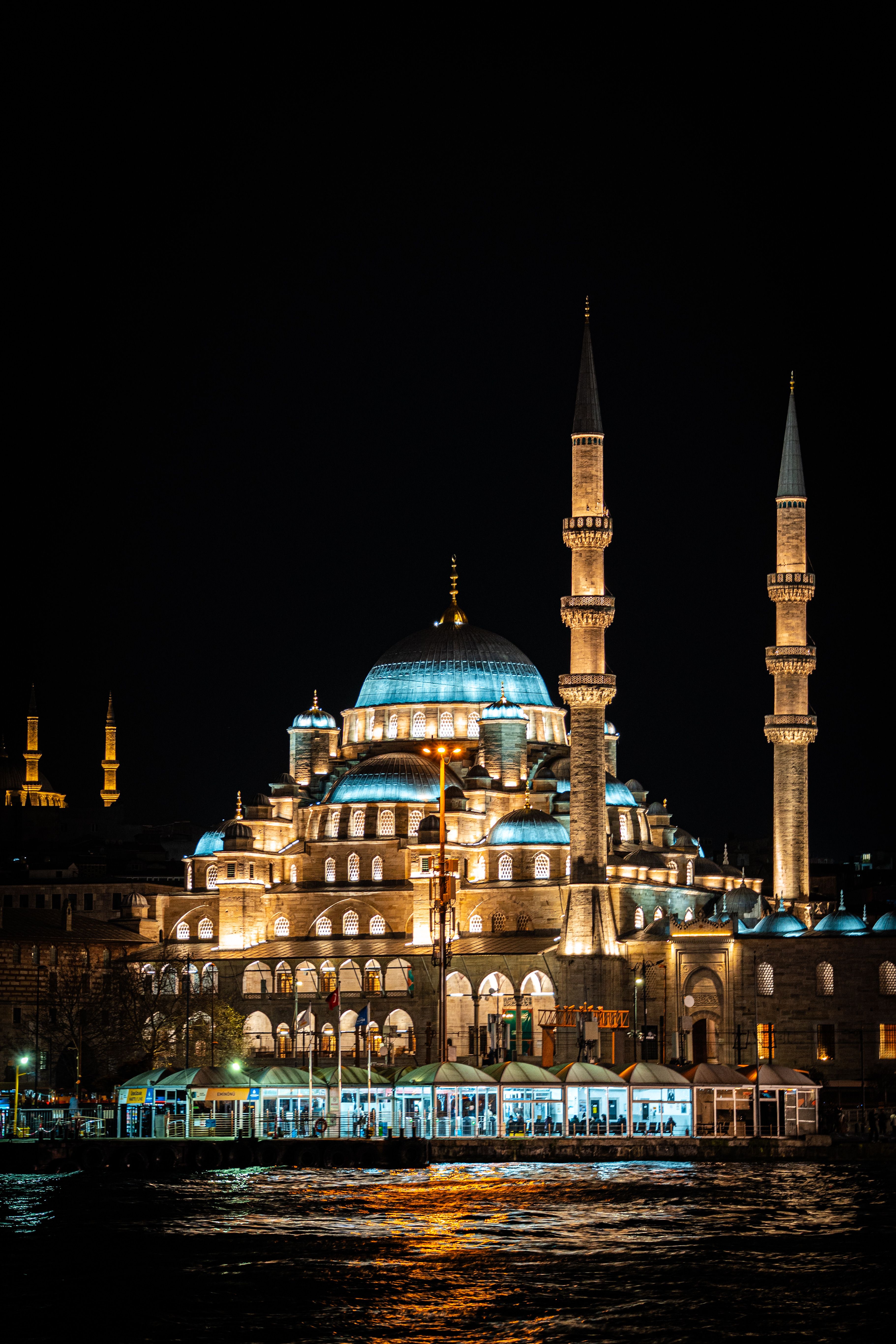 Iconic Blue Mosque Illuminated at Night · Free Stock Photo