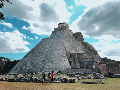 Explore the ancient Pyramid of the Magician at Uxmal, a UNESCO World Heritage site in Yucatan, Mexico.
