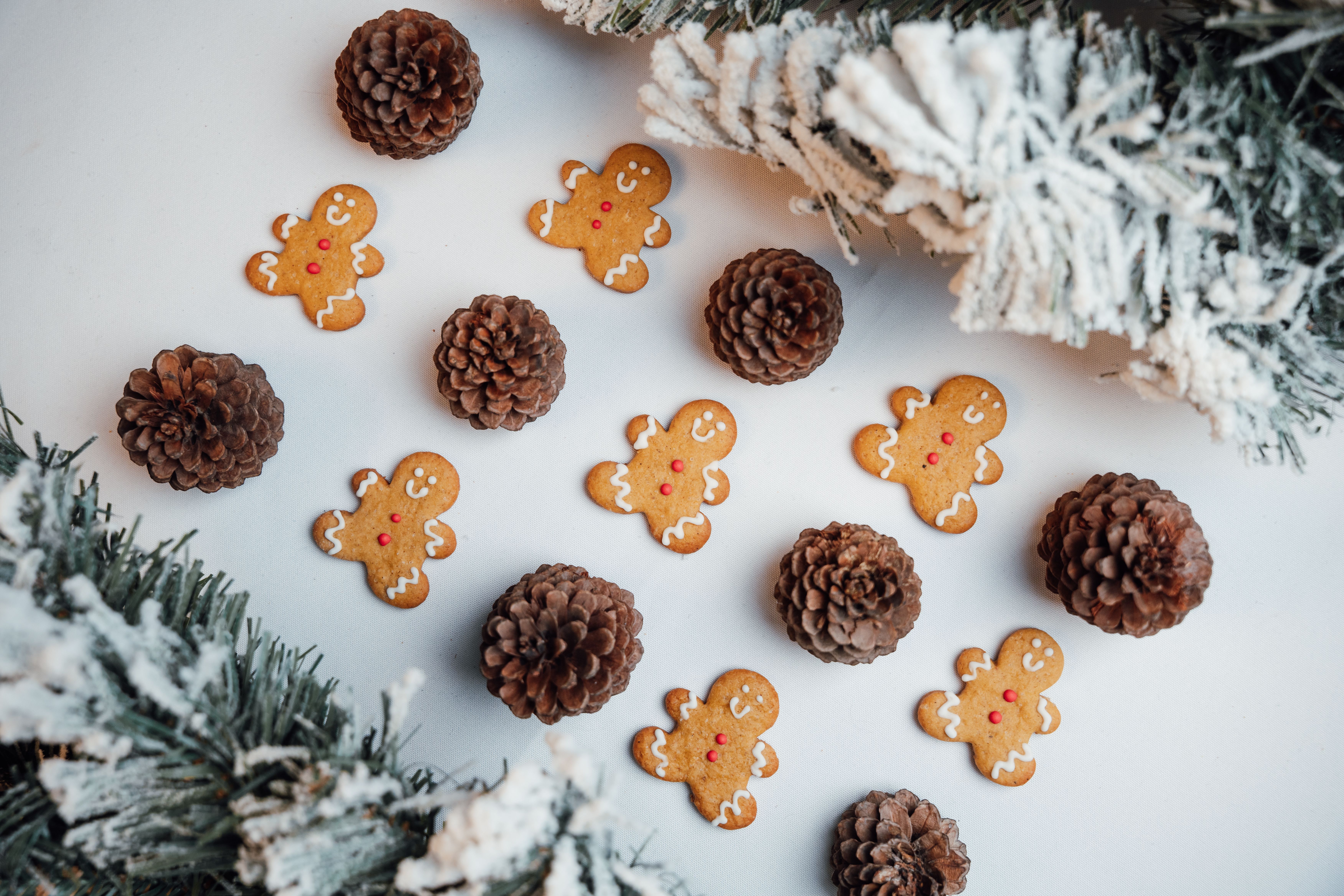 Gingerbread snow globe cookies on cooling rack