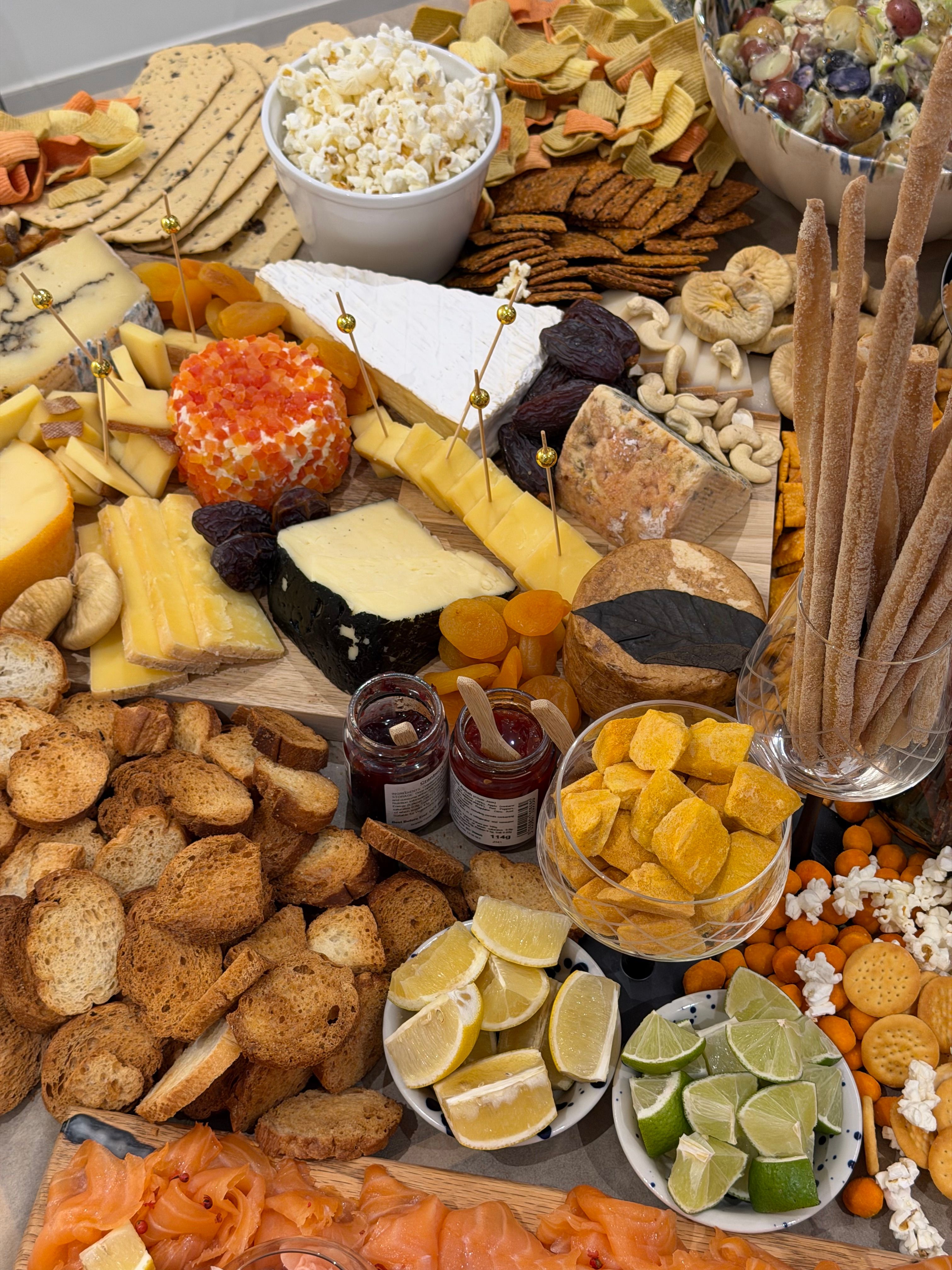 Delicious Grazing Table with Cheese and Snacks · Free Stock Photo