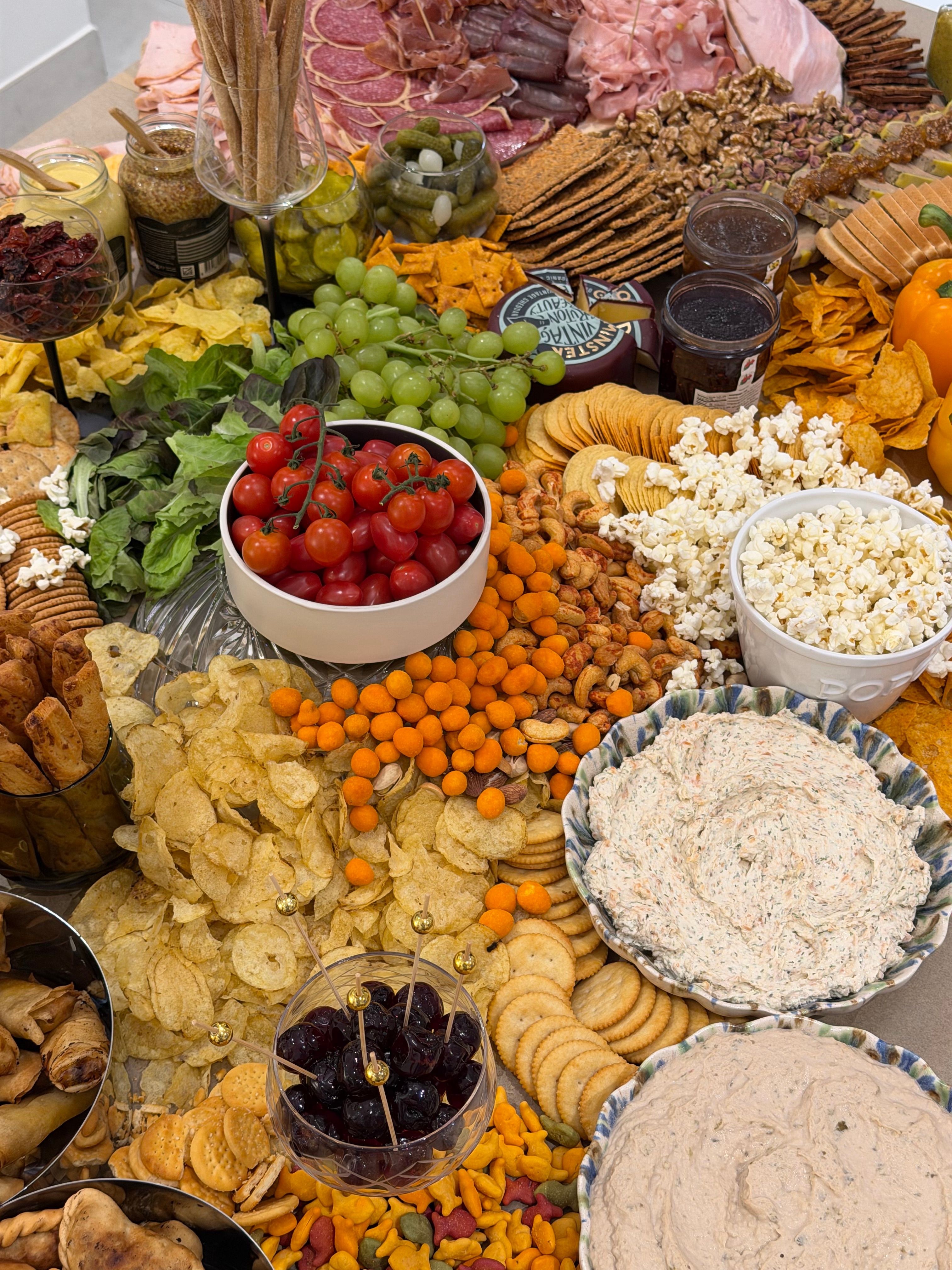 Vibrant Assortment of Snacks on a Buffet Table · Free Stock Photo