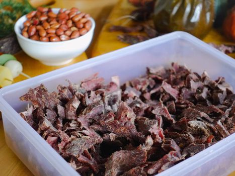 Sunflower Kernels Original Beef Jerky Portable Protein Pack Chipotle Peanuts
