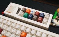 Retro Colorful Mechanical Keyboard on Desk