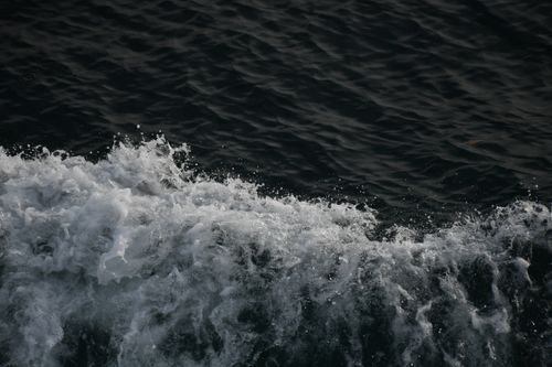 Free Close-up of powerful ocean waves crashing against the shoreline, creating dramatic splashes. Stock Photo