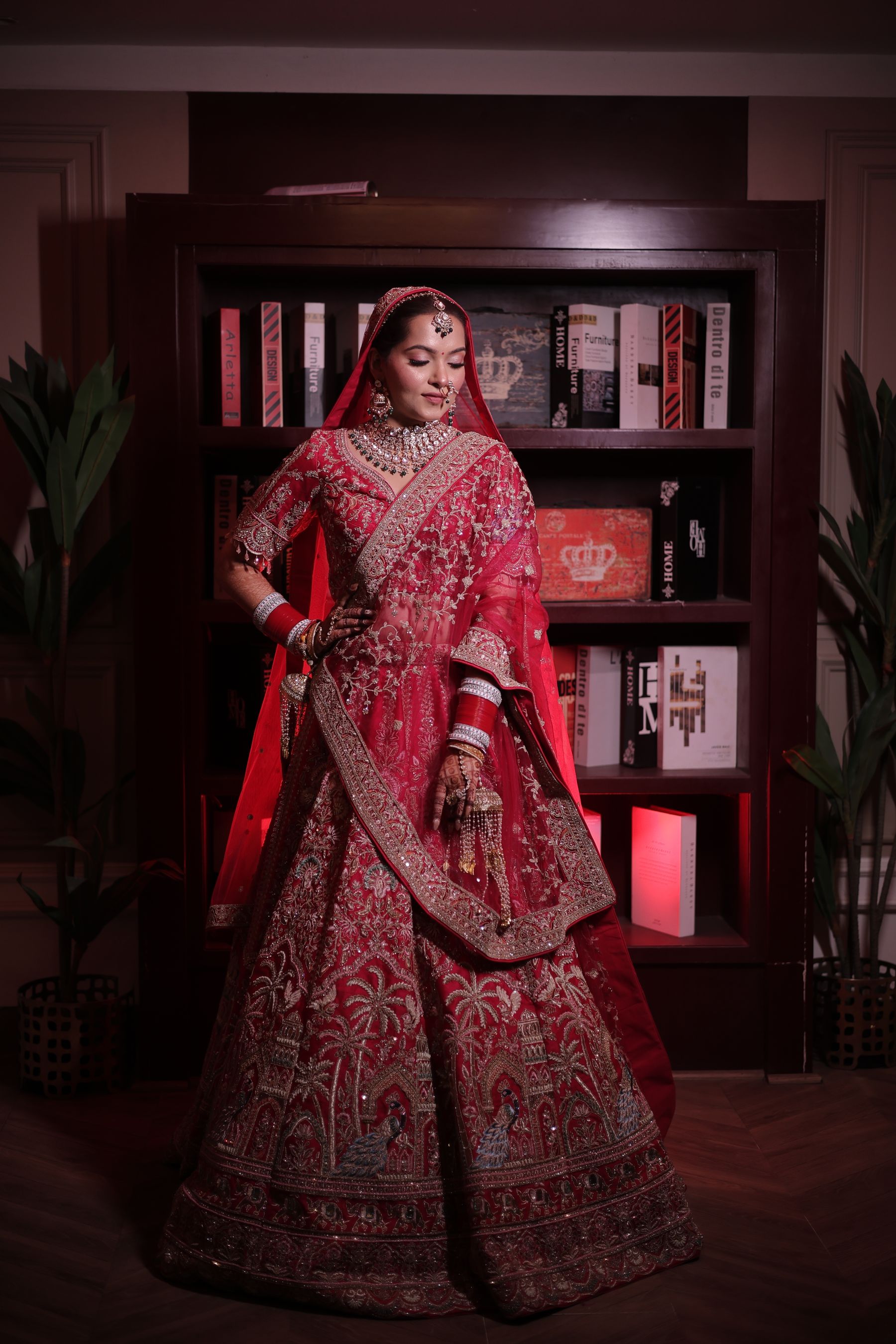 Indian engagement bridal portrait