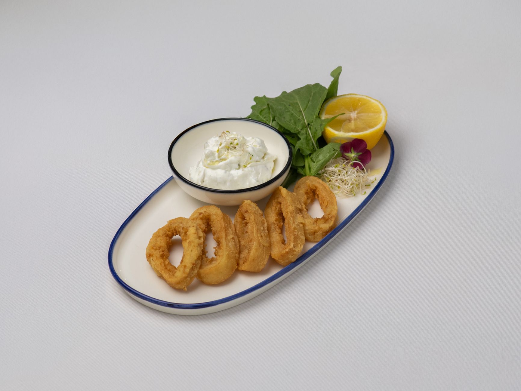 Fresh squid and calamari steaks prepared on cutting board