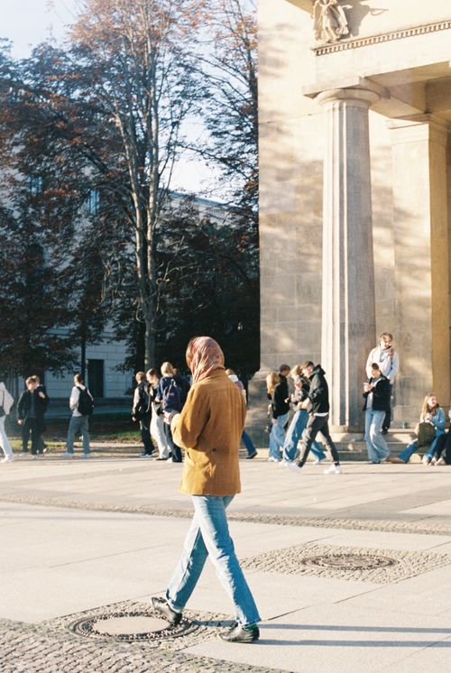 Street Scene with People Walking in Urban City · Free Stock Photo