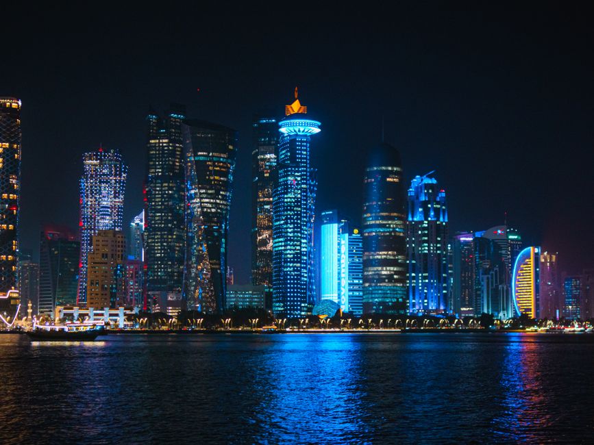 Ooredoo or Vodafone store front in Qatar