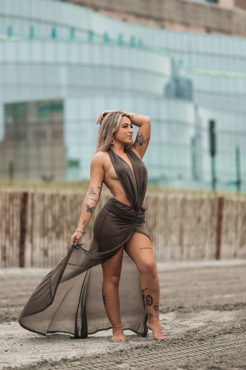 sheer dress amateur Crochet dress turned out see-through