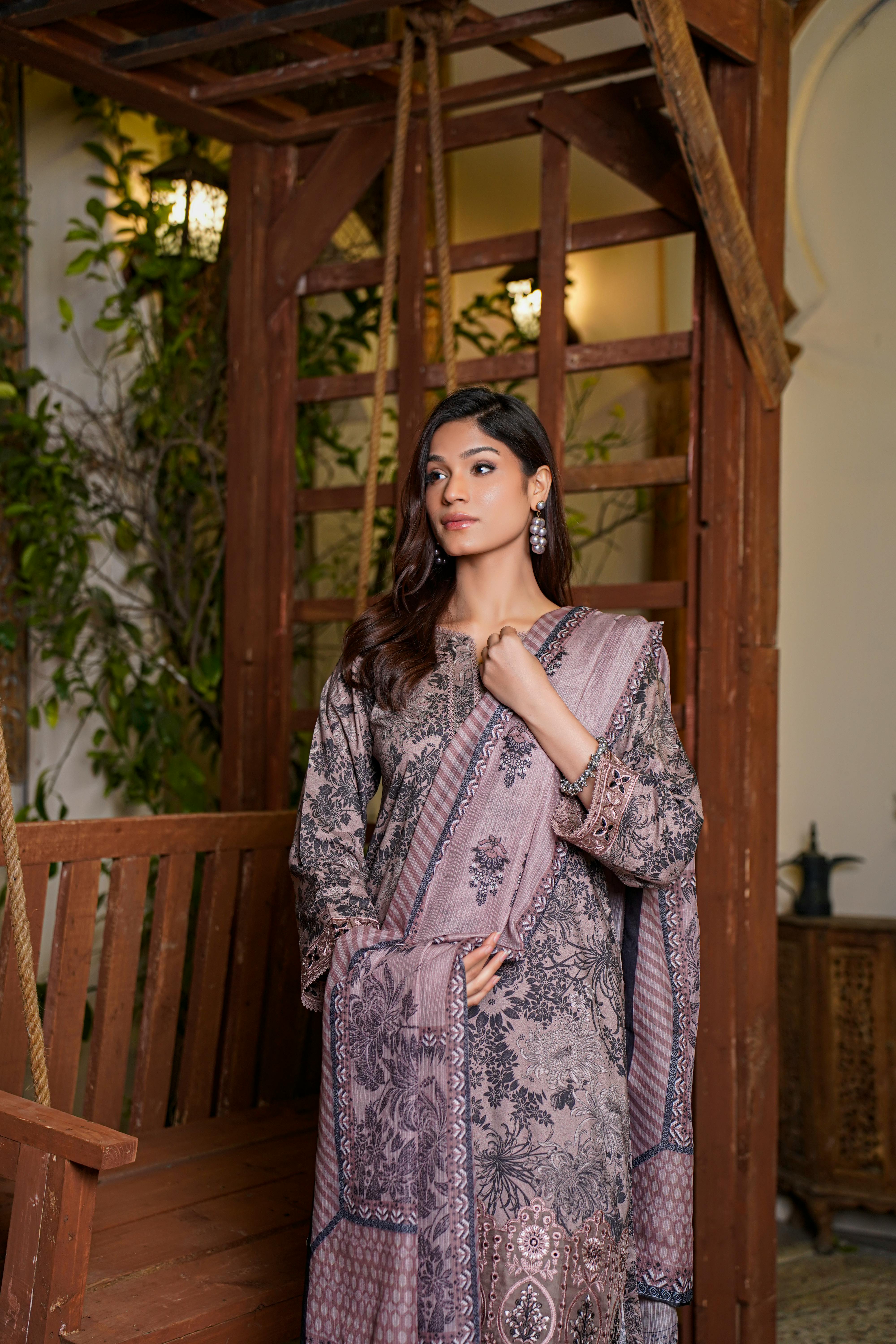 De franc Impressionant retrat d'una dona amb vestit tradicional, Lahore. Foto d'estoc