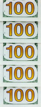 Image showcases a vertical stack of the numeral 100 with bold typography and colors.