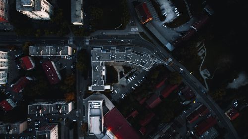 Free Drone shot of Slovenian city Stock Photo