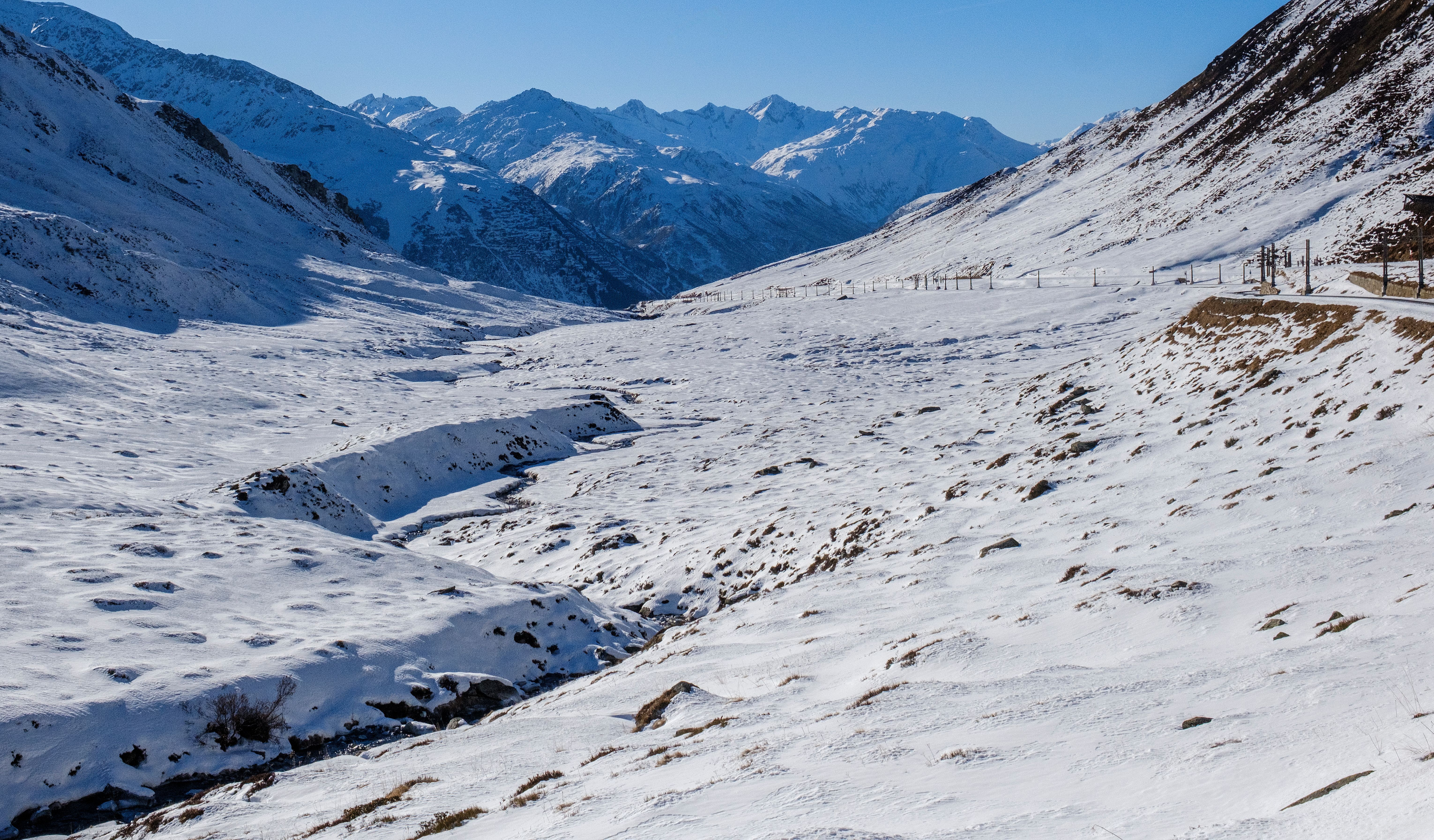 Snowy Swiss Alps Landscape in Winter · Free Stock Photo