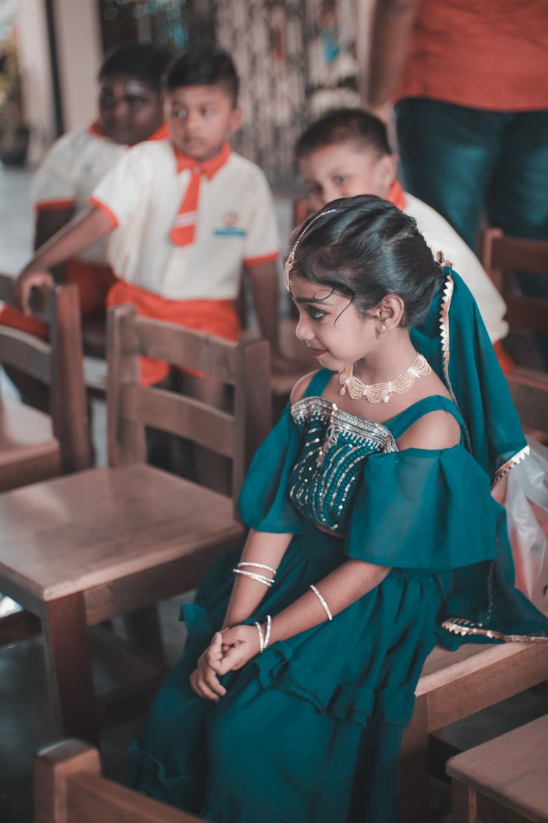 Students receiving certificates at the annual day ceremony