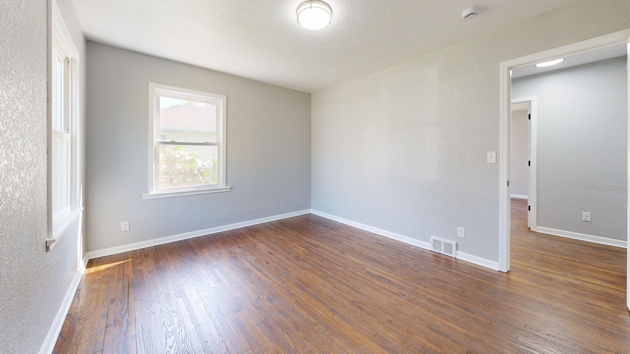 Hardwood flooring in a real home