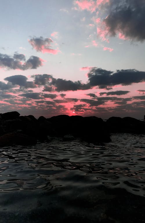 Free stock photo of black sea, breaking dawn, clouds