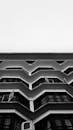 Black and White Abstract Building Facade