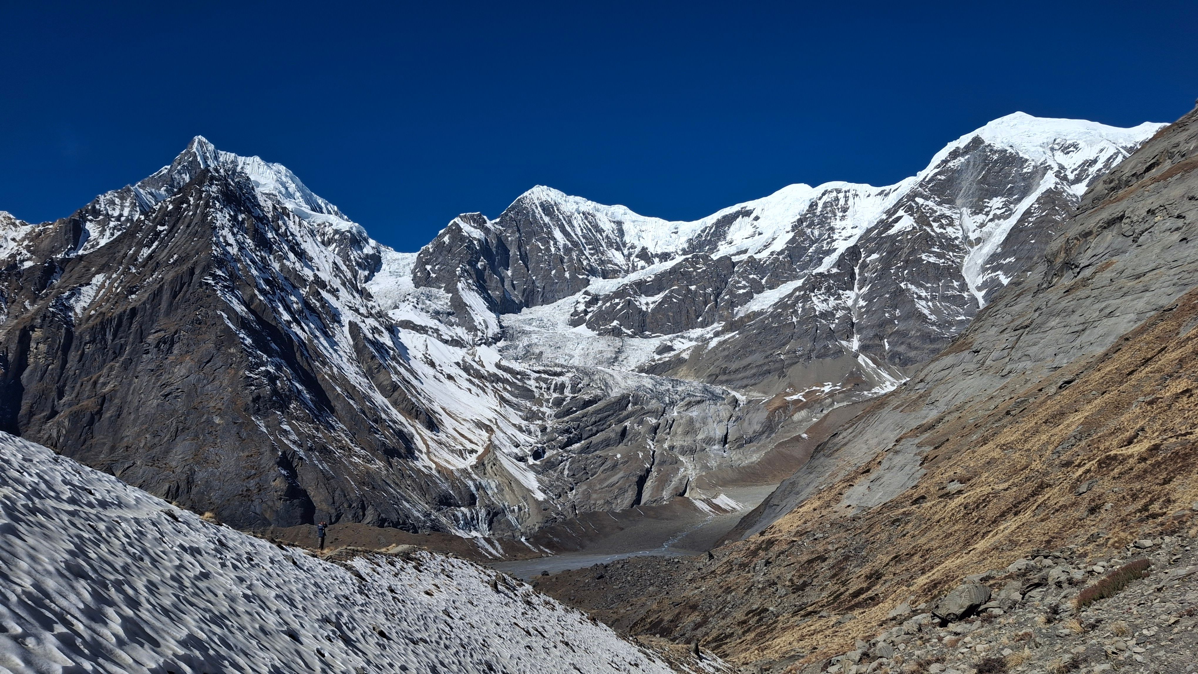 Majestic Himalayan Mountain Range Under Clear Blue Sky · Free Stock Photo