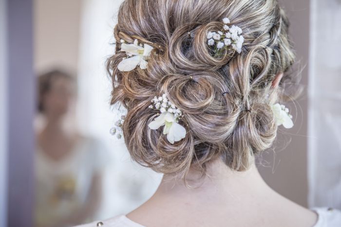 Penteado floral para noiva