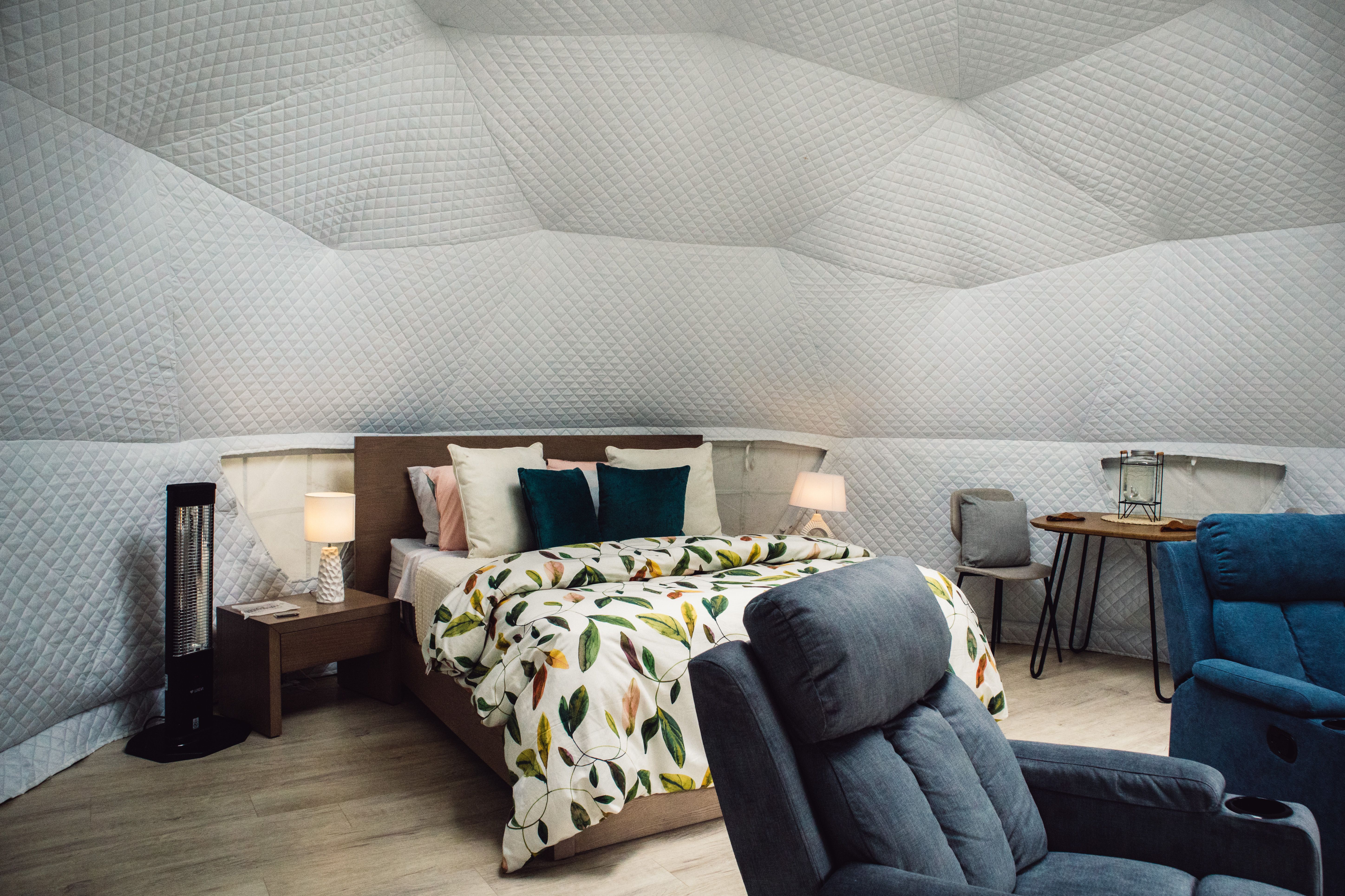 Modern Cozy Dome Bedroom with Stylish Decor · Free Stock Photo