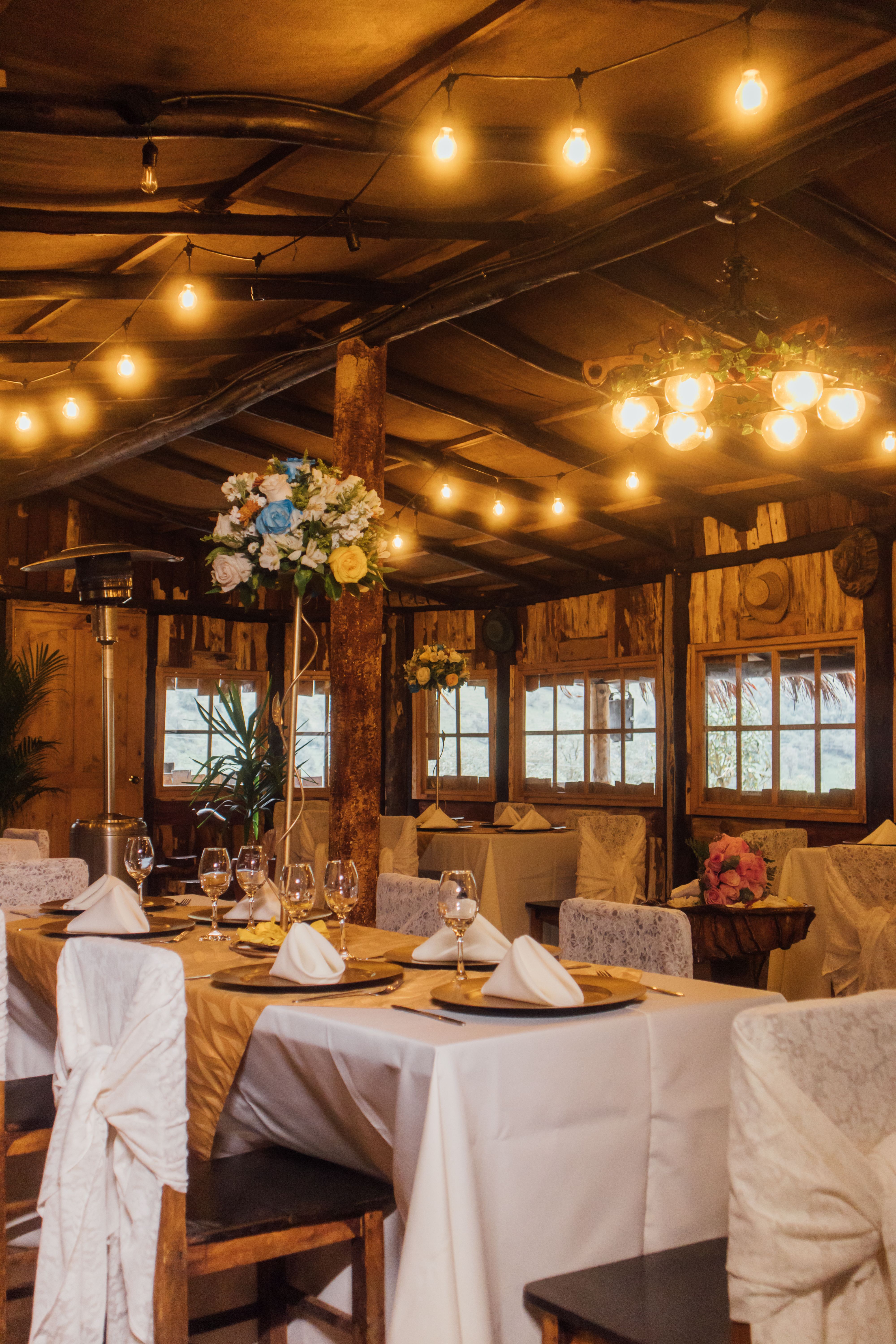 Rustic Restaurant Interior with Elegant Decor · Free Stock Photo