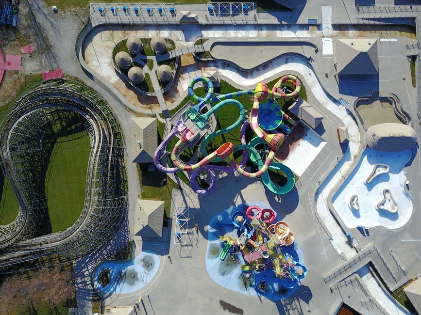empty water park pool