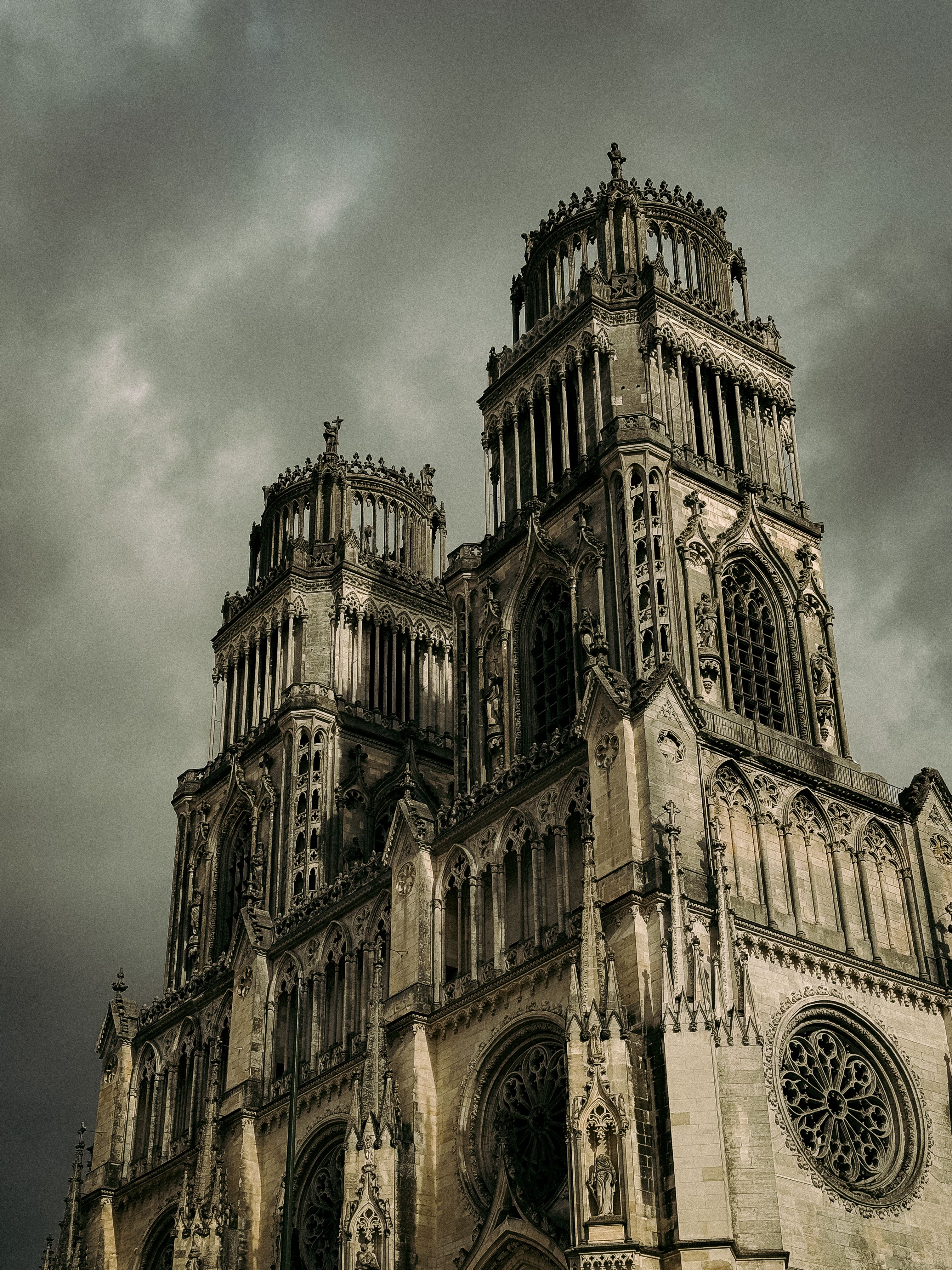 Majestic Gothic Cathedral Against Dramatic Sky · Free Stock Photo