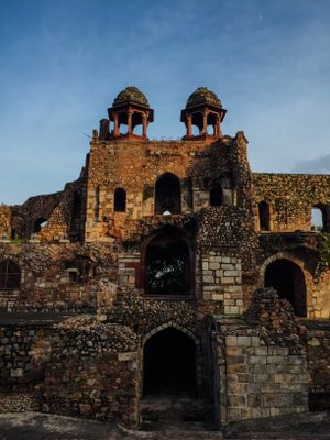 Historic stone fortress in daylight
