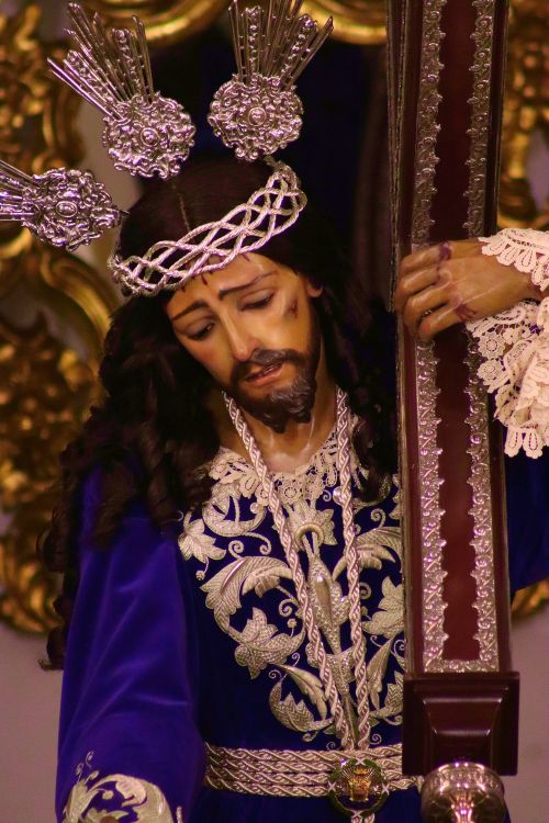 Free A detailed statue of Christ from Semana Santa in Málaga, Spain. Stock Photo