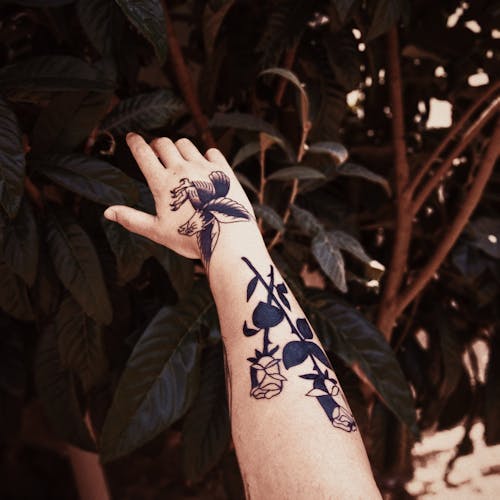 Free stock photo of black, blacktattoo, blackwork