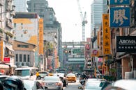 Bustling Street Scene in Taipei, Taiwan