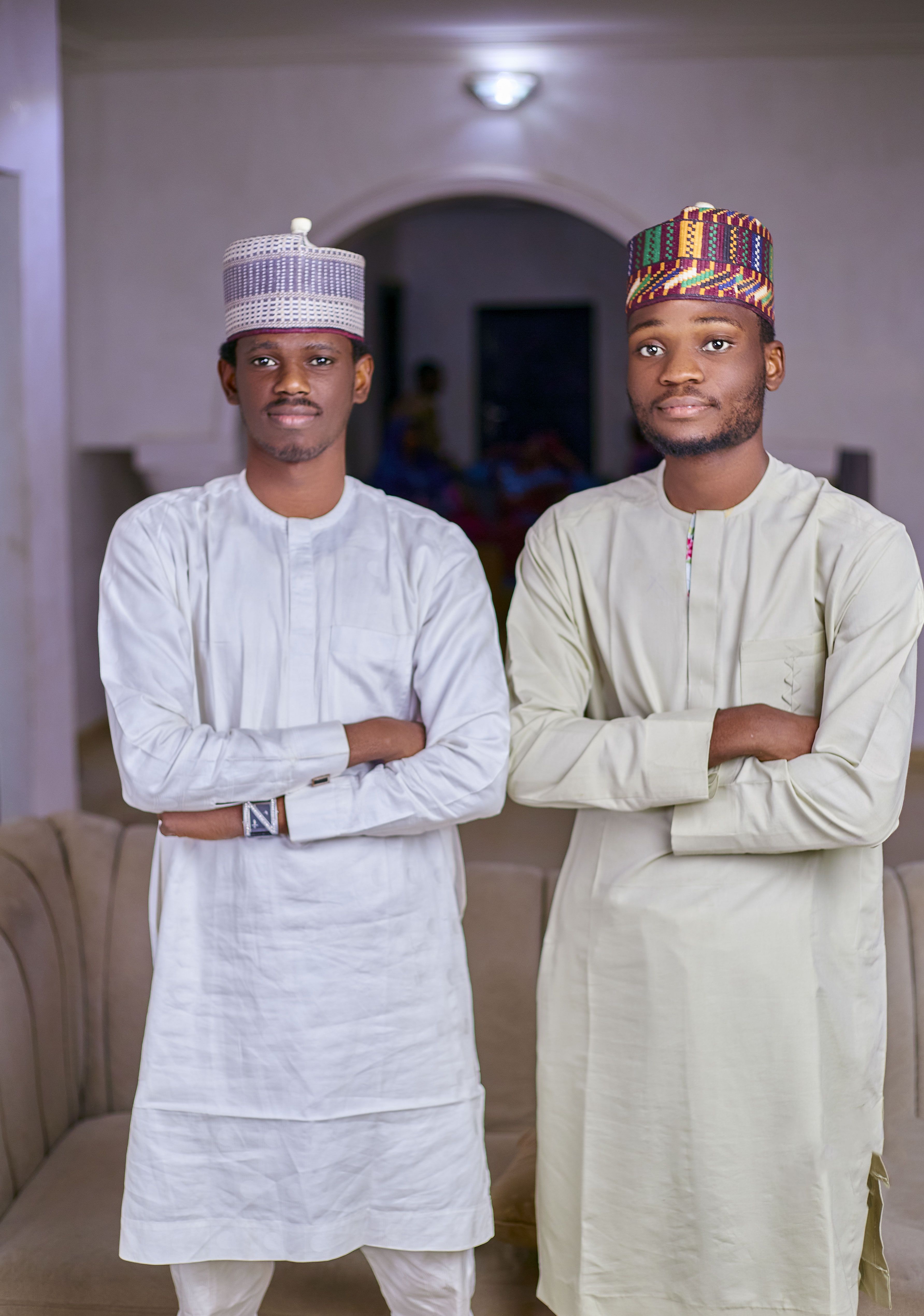 Portrait of Two Men in Traditional Attire Indoors · Free Stock Photo